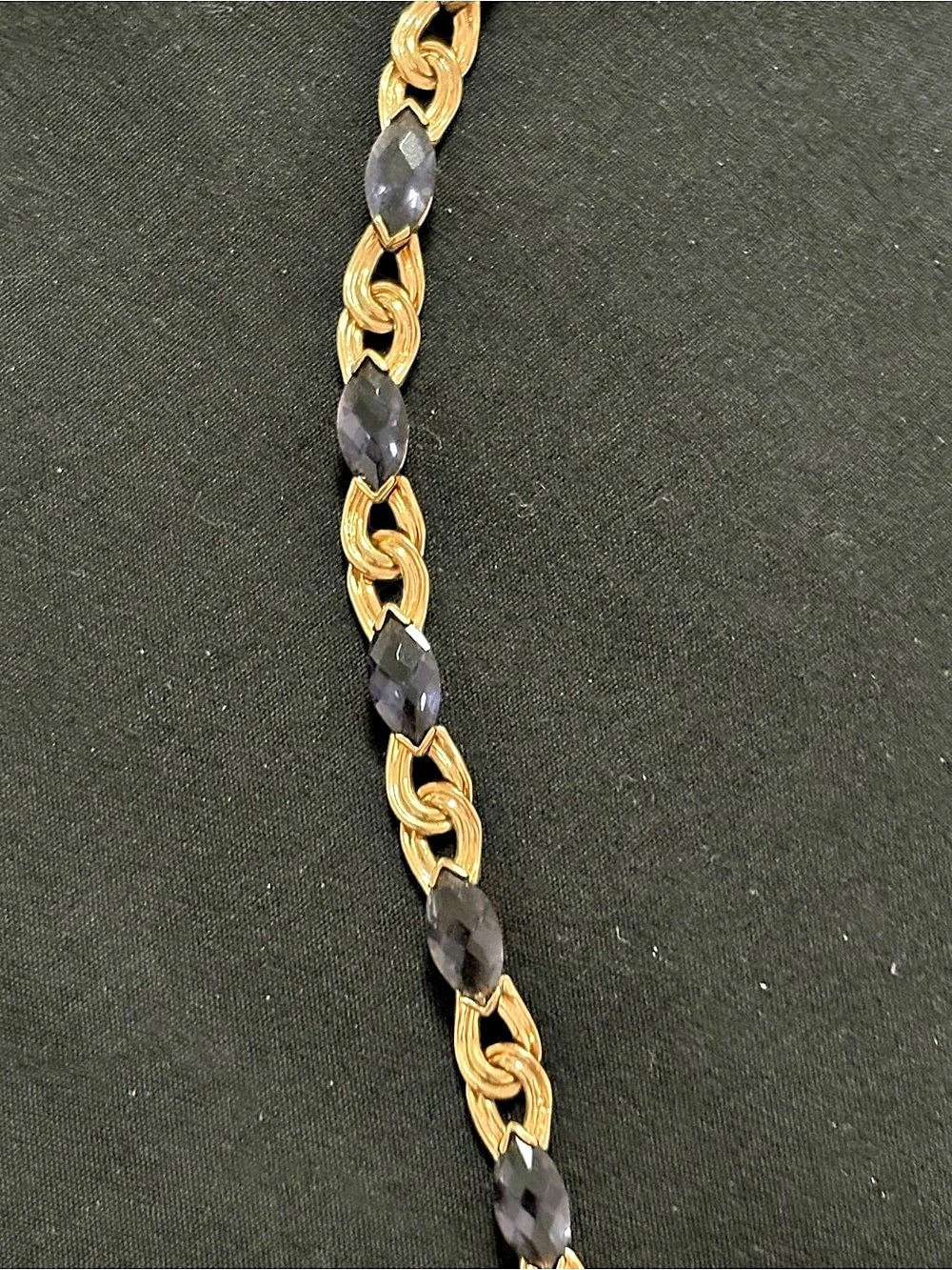 Gold & Black Link Bracelet Like New